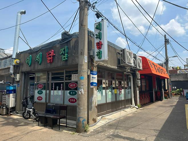 세계닭집의 대표 메뉴는 닭강정으로 달콤마늘양념 등 4가지 맛을 선택할 수 있다. /사진=다이어리알