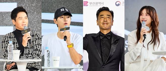 저우룬파 송중기 류승룡 한효주. 사진제공=부산국제영화제