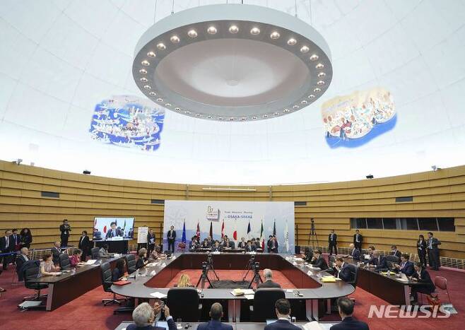 [오사카=AP/뉴시스] 29일 일본 오사카에서 주요 7개국(G7) 무역장관회의가 열리고 있다. 2023.10.29.