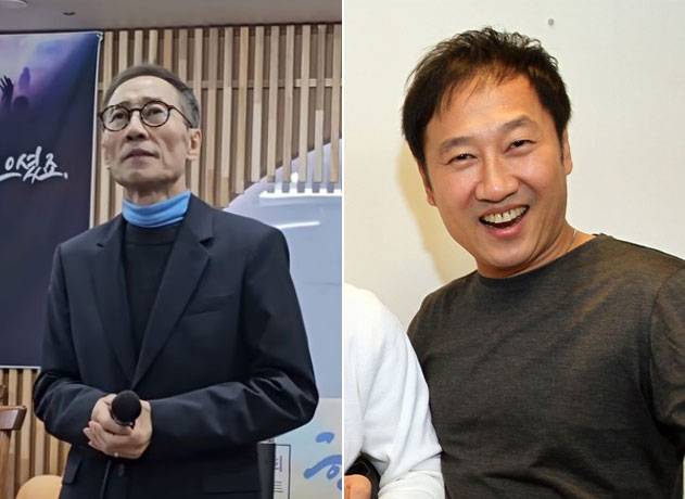 가수 유열이 폐섬유증, 폐렴으로 인해 야윈 모습을 공개했다. 지난 19일 공개된 유열의 모습(왼쪽)과 건강한 시절 그의 모습./사진=에덴교회 0691TV 캡처, 조선일보 DB