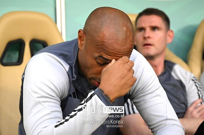 ▲ 벨기에 코치 시절 티에리 앙리. 현재는 프랑스 21세 이하 대표팀 감독이다.