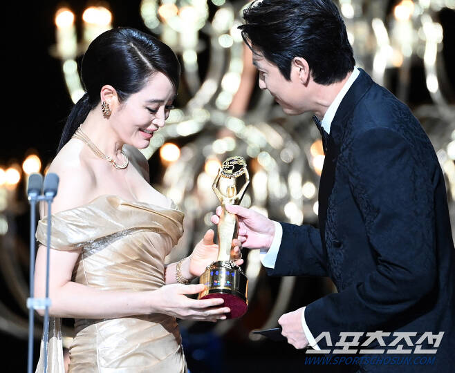I thought it would say Achievement Award on the trophy. Then I was going to say Id think about getting it in 30 years...Goddess of the Blue Dragon Kim Hye-soos beautiful farewell.The 44th Blue Dragon Film Awards ceremony was held at KBS Hall, Yeouido, Yeongdeungpo-gu, Seoul,Kim Hye-soo, who has been in charge of the Blue DragonMovie Awards for 30 years, finally dropped the microphone for the awards ceremony.Throughout the awards ceremony, the awardees and winners consistently expressed their gratitude to Kim Hye-soo. The highlight was Jung Woo-sungs recitation.Jung Woo-sung, who came to the stage with the Trophy to Kim Hye-soo, said, It is glorious and sad to be able to join Kim Hye-soos last place.Kim Hye-soo leaving the Blue DragonMovie Awards feels like leaving a long-time lover. How can I express Kim Hye-soo, who has led the Blue DragonMovie Awards for 30 years, in one word?Thanks to Kim Hye-soos support for filmmakers, the comfort and support that filmmakers gained through Kim Hye-soo, and Kim Hye-soos passion for filmmakers and movies, we were able to have the Blue DragonMovie Awards here. The 30 years of the Blue DragonMovie Awards were the time when the Blue DragonMovie Awards were Kim Hye-soo and Kim Hye-soo was the Blue DragonMovie Awards.I convey the Trophy with the name Blue DragonMovie Awards to Kim Hye-soo, the eternal Blue Dragon woman. Kim Hye-soo, who received the Trophy from Jung Woo-sung, said, I never expected it. I have received a number of awards in the meantime, and from 1993 to 2023, the Blue DragonMovie Awards are engraved on it.It is a particularly valuable and meaningful award than any other award. The Blue DragonTrophy received by Kim Hye-soo was special: Blue DragonMovie Awards Kim Hye-soo, 1993-2023.Is there a better phrase to describe Kim Hye-soo, who led the Blue Dragon for 30 years?Shortly after the awards ceremony, Kim Hye-soo chatted with fellow actors and talked about the Trophy, with Kim Hye-soo saying, I was worried about what would happen if the Blue Dragon Trophy says Achievement Award.Then I tried to say that I would think about receiving it in 30 years (laughs) and I was really impressed when I saw the phrase Blue DragonMovie Awards Kim Hye-soo from 1993 to 2023. It is not strange to receive the Achievement Award. It is not strange to receive the Achievement Award.Kim Hye-soo, however, is only 53 years old at the age of 22. Kim Hye-soos beauty remains, and she is also an active actor.The title Achievement Award, which is usually awarded to the elders, does not suit Kim Hye-soo yet, which is why he was thrilled with the phrase engraved on Kim Hye-soos Trophy.