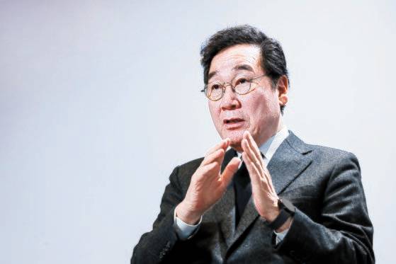 이낙연 전 국무총리가 지난 1일 오후 서울 마포구 상암동 중앙일보 사옥에서 중앙일보와 인터뷰하고 있다. 김경록 기자