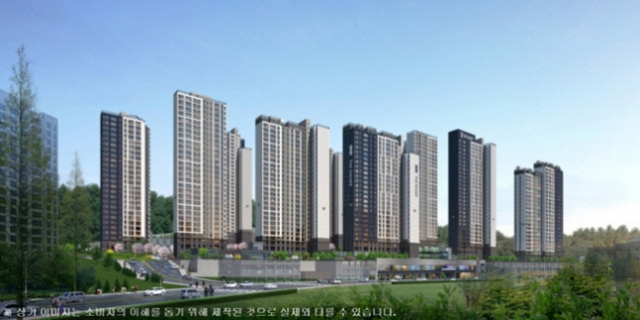 ‘더샵 광양레이크센텀’ 투시도./사진제공=포스코이앤