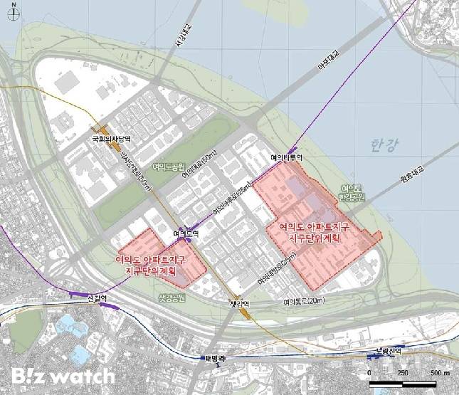 여의도 아파트지구단위계획 위치도/자료=서울시 제공