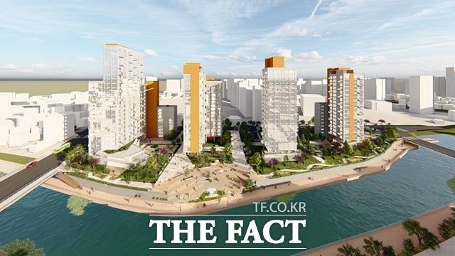 서울 도봉구(구청장 오언석) 쌍문동 724번지 일대가 수변 휴게공간을 품은 320세대의 주택단지로 재탄생한다. 쌍문동 724번지 일대 조감도. /도봉구