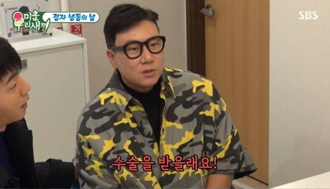 이상민은 정자운동성 15.46%로 기준 미달 수준 결과를 받았다. /사진=SBS 예능 프로그램 '미운 우리 새끼' 화면 캡처