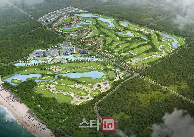 KX그룹이 베트남 후에 지역에 건설 계획인 골프리조트의 조감도. (사진=KX그룹)