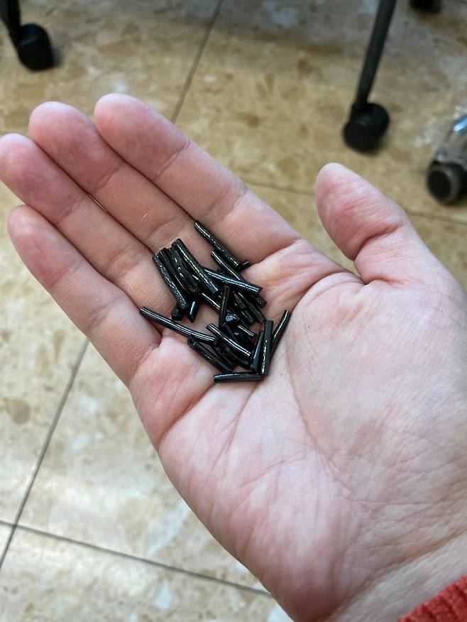 피앤오케미칼 공주 공장에서 생산한 음극재 코팅용 피치. 피앤오케미칼 제공