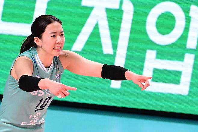 ▲ 지젤 실바와 함께 GS칼텍스 공격을 이끈 강소휘 ⓒ KOVO