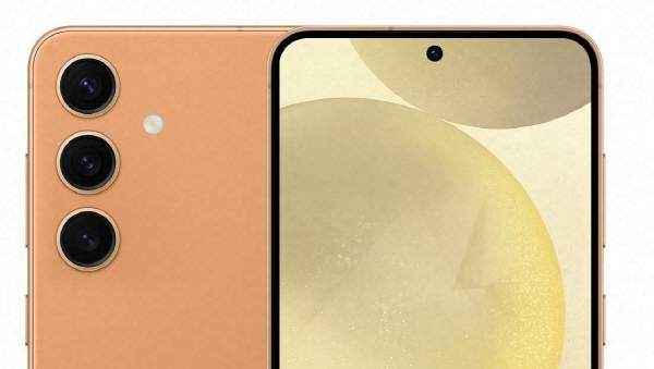 갤럭시 S24(기본형) 모델의 샌드스톤 오렌지 색상 제품. 삼성전자 제공