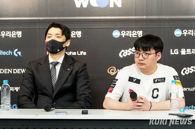 ‘히라이’ 강동훈 감독과 ‘베릴’ 조건희. 사진=차종관 기자