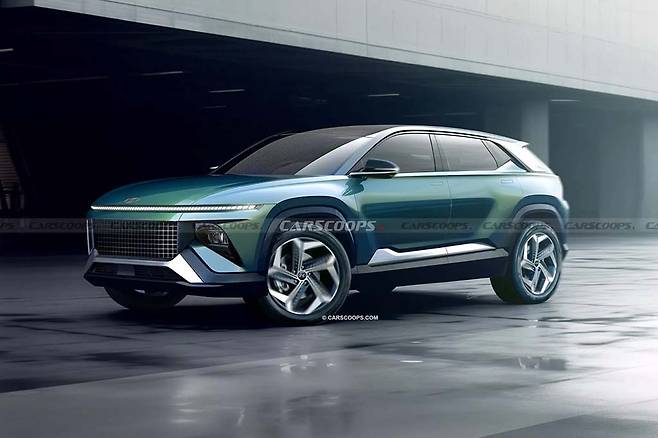 현대차 차세대 넥쏘 예상도(사진=Carscoops)