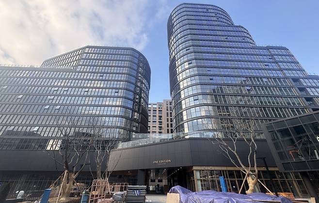 강남구 역삼동 ‘원에디션 강남’. 막바지 공사가 한창 진행중이다. 서영상 기자