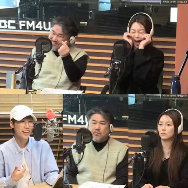 사진=위 고창석(왼쪽) 차지연, 아래 재재(왼쪽) 고창석 차지연/KBS 쿨FM ‘박명수의 라디오쇼’ 캡처