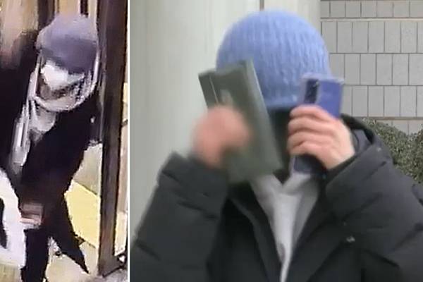 경복궁 낙서범에게 지갑을 던진 남성(오른쪽)과 배현진 의원을 공격한 A군의 옷차림 및 휴대폰이 유사한 모습. 배현진 의원실 제공·연합뉴스TV 갈무리