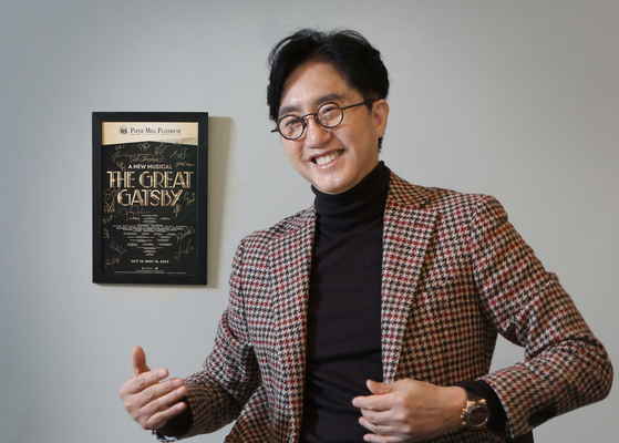 Musical producer Shin Chun-soo talks to the Korea JoongAng Daily at OD Company's office in Gangnam District, southern Seoul, on Jan. 26. [PARK SANG-MOON]