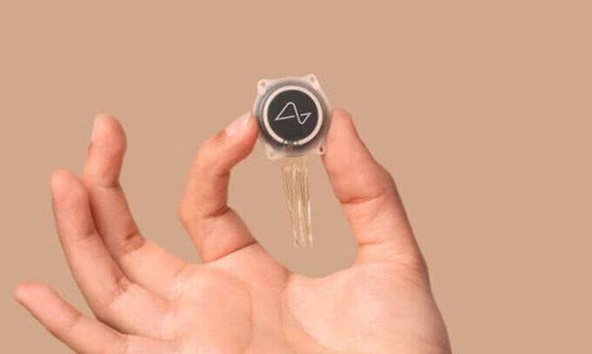 뇌-컴퓨터 인터페이스(BCI) 장치. 뉴럴링크 홈페이지 갈무리