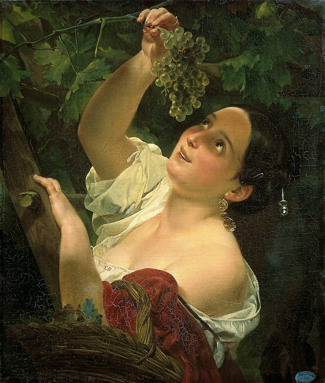 카를 브률로프, '이탈리아의 정오', 1827, 캔버스에 유채, 64x55cm, 러시아 미술관