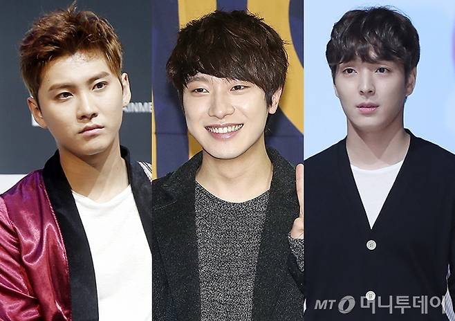 (왼쪽부터) 그룹 FT아일랜드 전 멤버 송승현, 현 멤버 최민환, 전 멤버 최종훈 /사진=머니투데이 DB