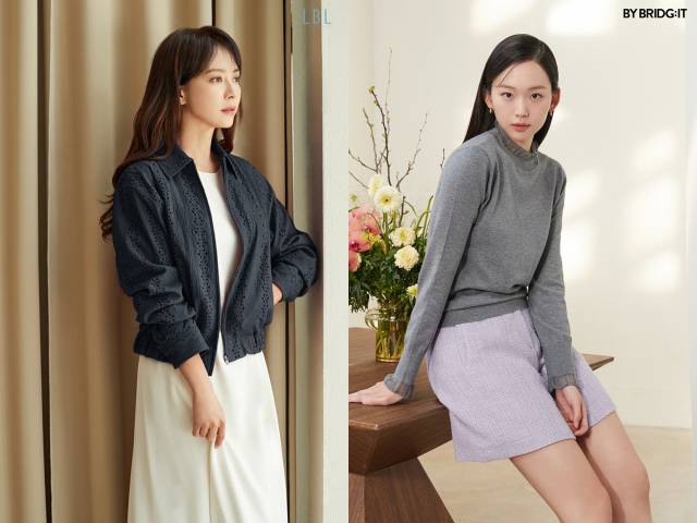 롯데홈쇼핑의 단독 패션 브랜드 LBL(왼쪽), 바이브리짓. 사진 제공=롯데홈쇼핑