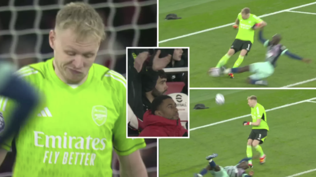 애런 램즈데일의 실수 장면/스카이스포츠