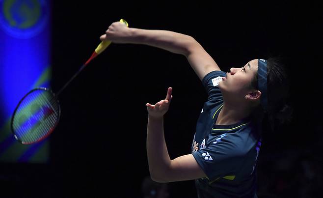 안세영은 17일 전영오픈 4강전에서 야마구치 아카네에게 아쉬운 패배를 당했다. AP 연합뉴스