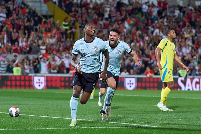 선제골을 터트린 하파엘 레앙. Getty Images