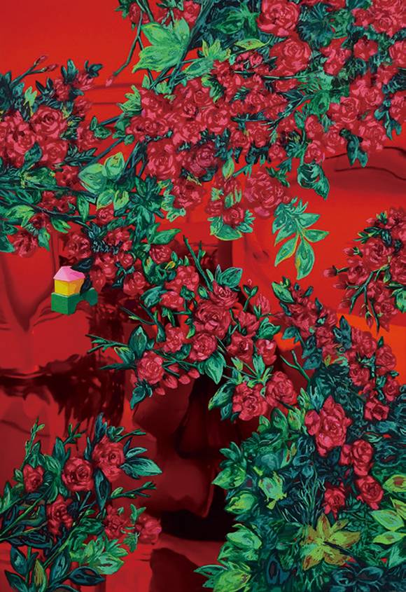 강희영 작가의 《붉은 덩쿨》 ⓒ2024 한국미술응원프로젝트展 제공