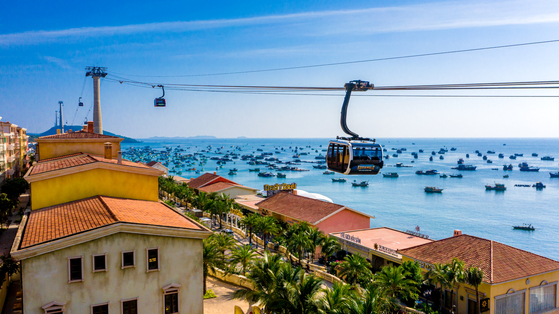The longest cable car ride in the world over Phu Quoc island in southern Vietnam. [SUN GROUP]
