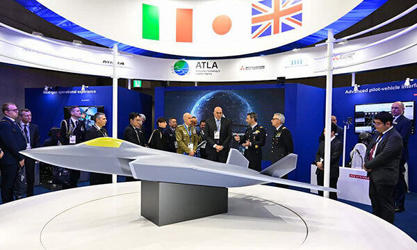 영국·이탈리아·일본이 공동개발할 차세대 전투기(GCAP) 모형이 전시되어 있다. 세계일보 자료사진