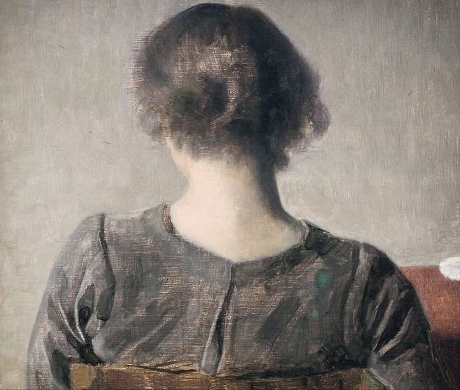 빌헬름 하메르스회, '휴식'(일부 확대)