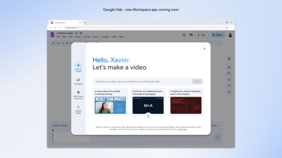 구글 클라우드가 오는 6월 출시할 업무용 동영상 생성 AI 툴 '구글 비즈'. 사진 구글 클라우드