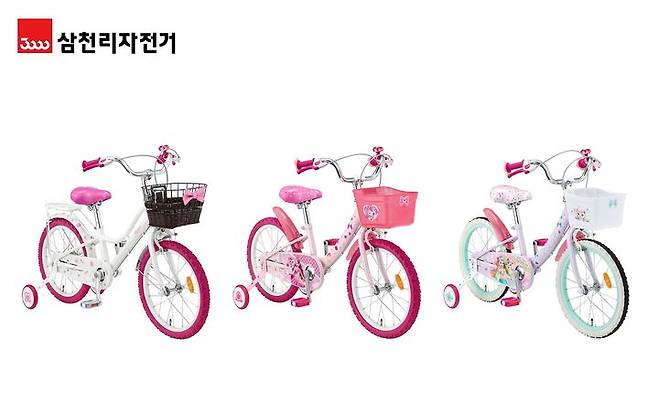 [서울=뉴시스]캐치!티니핑 어린이 자전거 3종.(사진=삼천리자전거 제공) *재판매 및 DB 금지