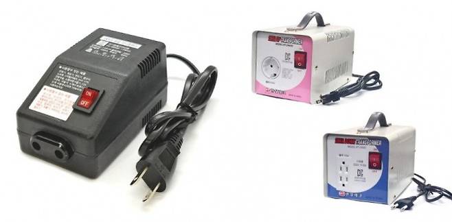 좌 - 휴대용 변압기, 우 - 가정용 변압기 / 출처: 한일테크