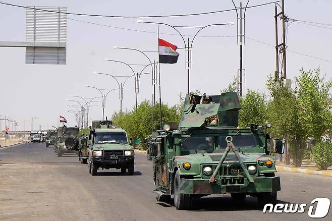 이라크 군용 차량이 북동부 키르쿠크에서 이동 중인 모습. (사진은 기사 내용과 무관함) 2023.09.05. ⓒ AFP=뉴스1 ⓒ News1 정윤영 기자