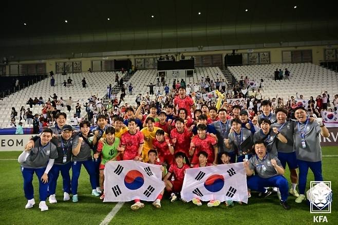 대한민국은 세계 첫 10회 연속 올림픽 본선 진출에 도전한다. 사진=대한축구협회 제공