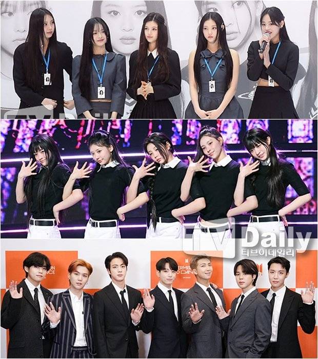 뉴진스, 아일릿, 방탄소년단