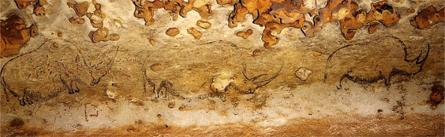 프랑스 남부 베제레 계곡에 있는 루피냑 동굴의 벽화.