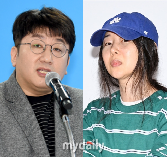 방시혁 의장(왼쪽)과 민희진 대표 / 마이데일리