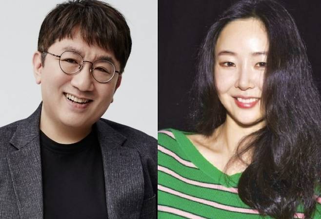 방시혁 하이브 의장(좌), 민희진 대표(우)