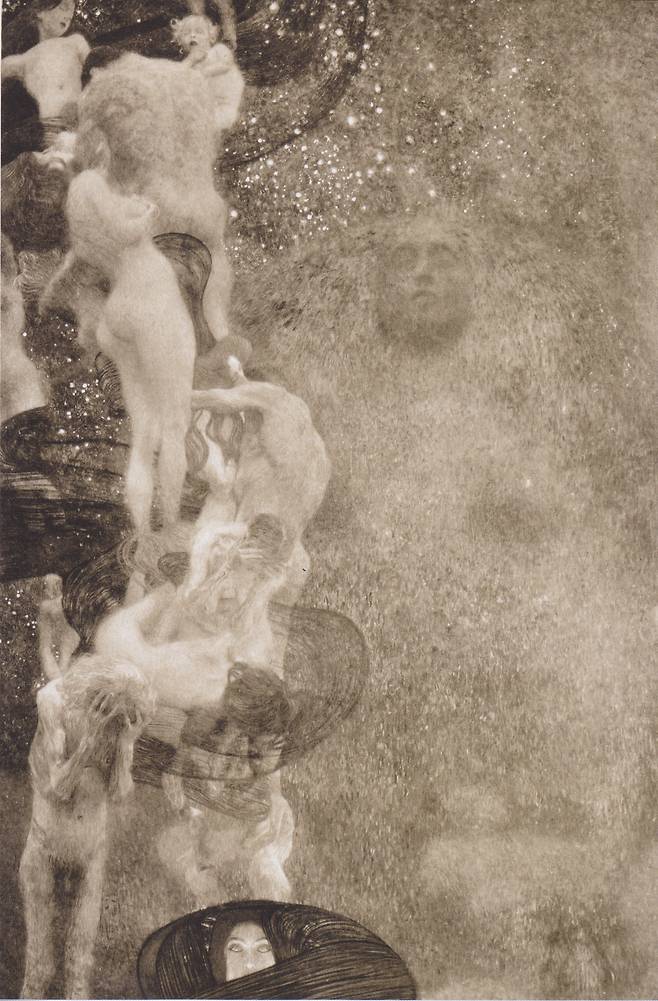 구스타프 클림트, '철학', 1899~1907, 캔버스에 유채, 430x300cm, 소실