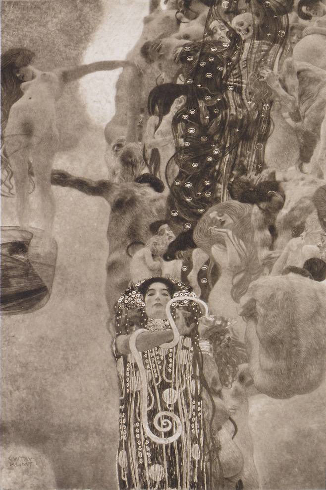 구스타프 클림트, '의학', 1901~1907, 캔버스에 유채, 430x300cm, 소실