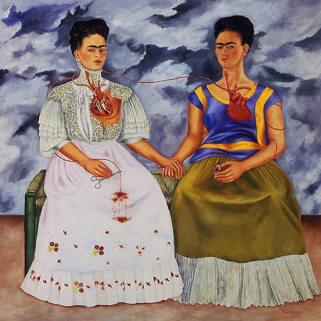 프리다 칼로, ‘두명의 프리다’, 1939, 현대미술관, 멕시코시티