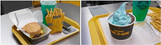 트랜스포머 테마 버거 세트 및 사이버 트위스트 아이스크림. /사진= 김규란 PD