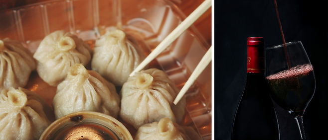 만두, 와인 / 사진=PEXLES