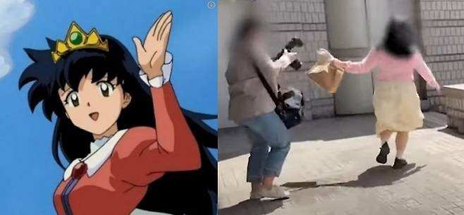 탈덕수용소가 이용하던 유튜브 프로필(왼쪽)과 기자를 가까스로 따돌리며 달아나고 있는 탈덕수용소 운영자 박모씨. 사진 유튜브·디스패치