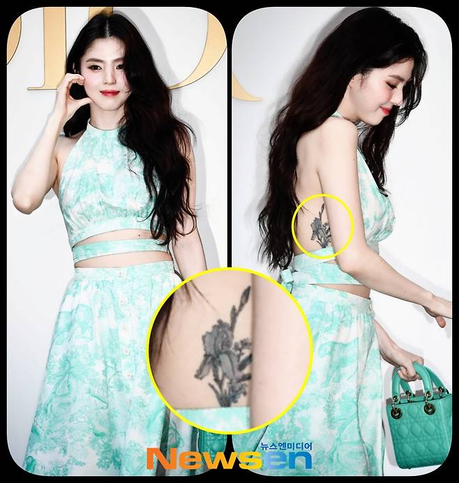 오묘한 부위에 살짝 숨은 꽃 타투