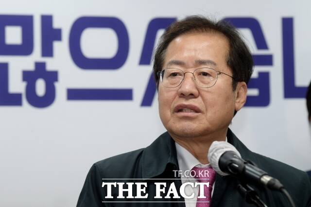 홍준표 대구시장이 최태원 SK그룹 회장의 이혼 판결에 관해 "그 정도는 각오했어야 했다"고 밝혔다. /더팩트 DB