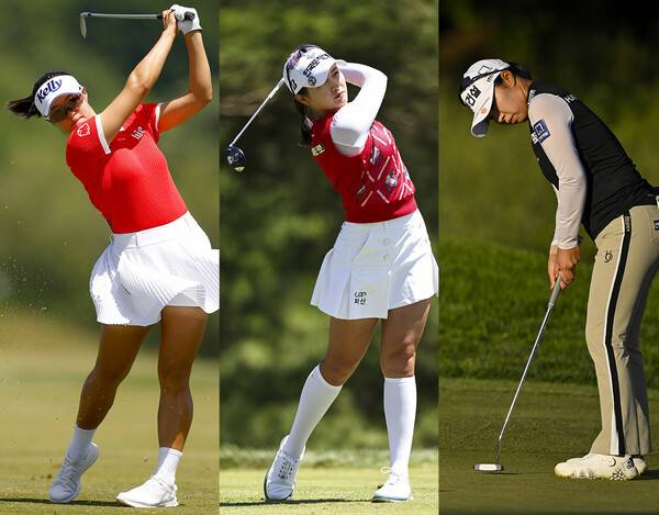 2024년 미국여자프로골프(LPGA) 투어 메이저 골프대회인 US여자오픈에 출전한 김민별(사진제공=USGA/Chris Keane) 박현경(사진제공=USGA/Dustin Satloff) 김수지(사진제공=USGA/Logan Whitton)